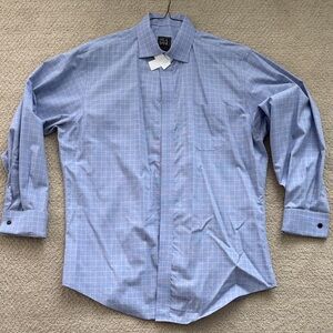 Jos. A. Bank Blue Checkered Dress Shirt